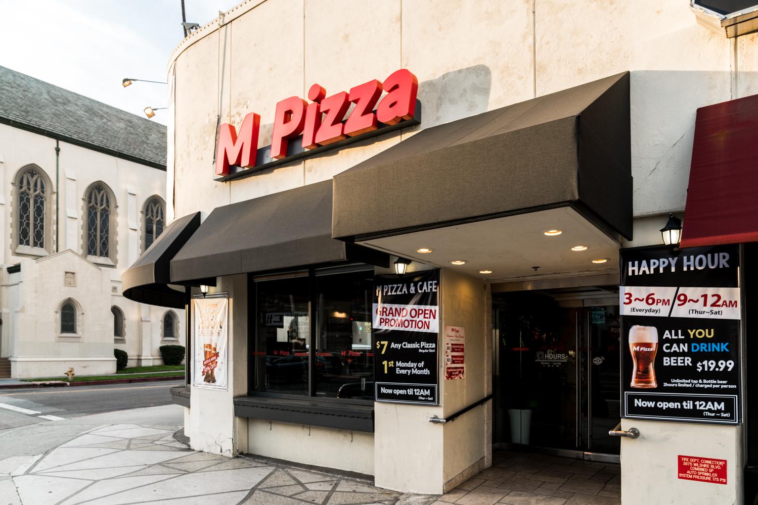 M Pizza Menu